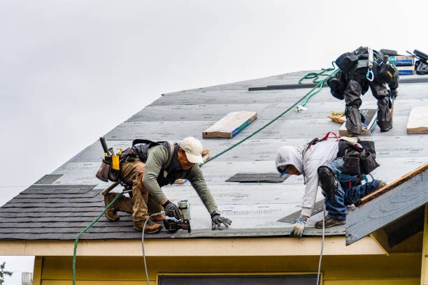 Professional Roofing technician working in Wyandotte, MI